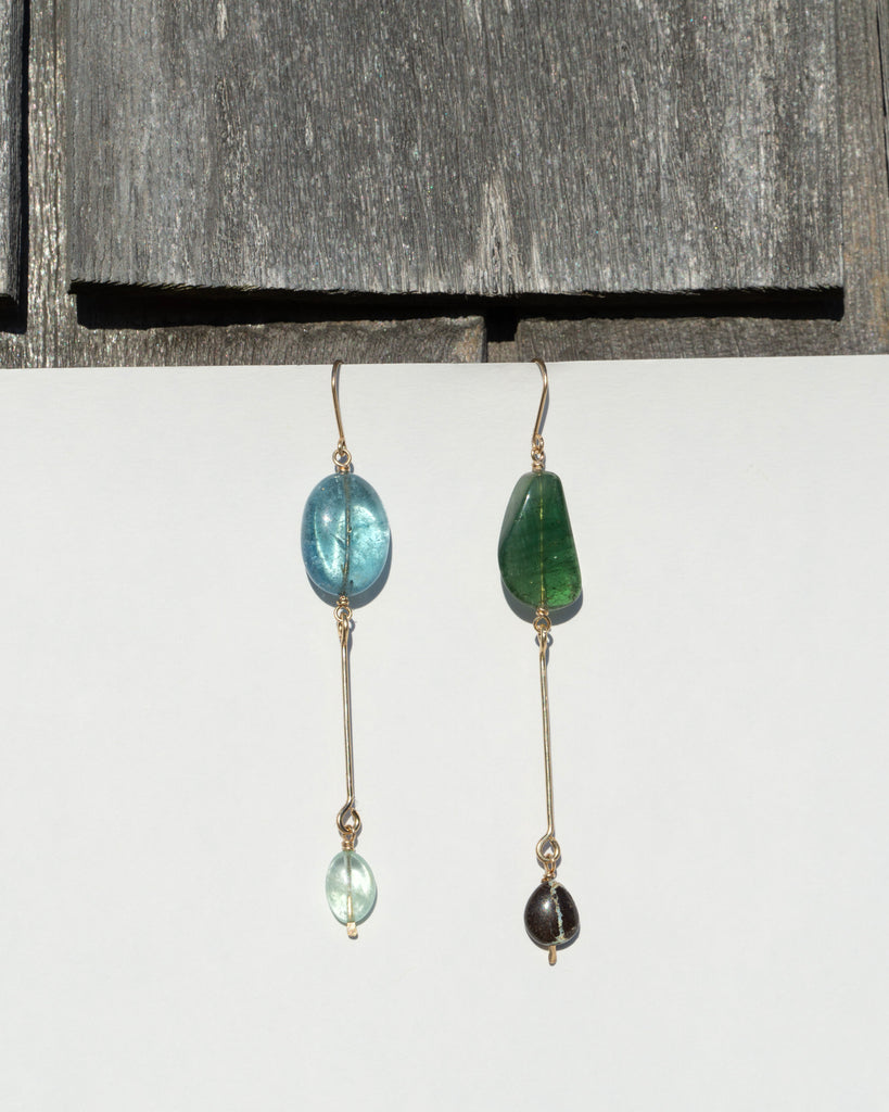 14k In Love with Two Places Earrings