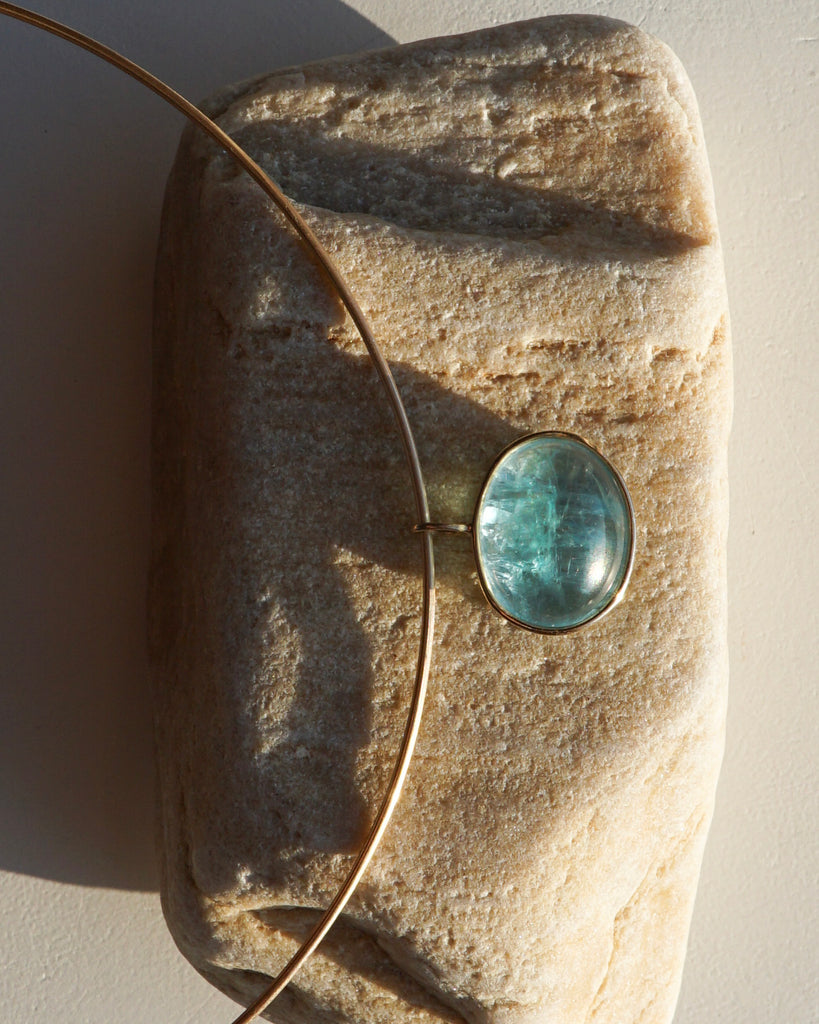 14k Bluest Eye Floating Pendant