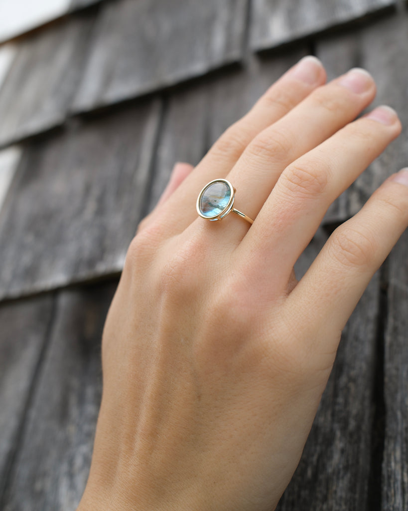 14k Indigo Floating Ring