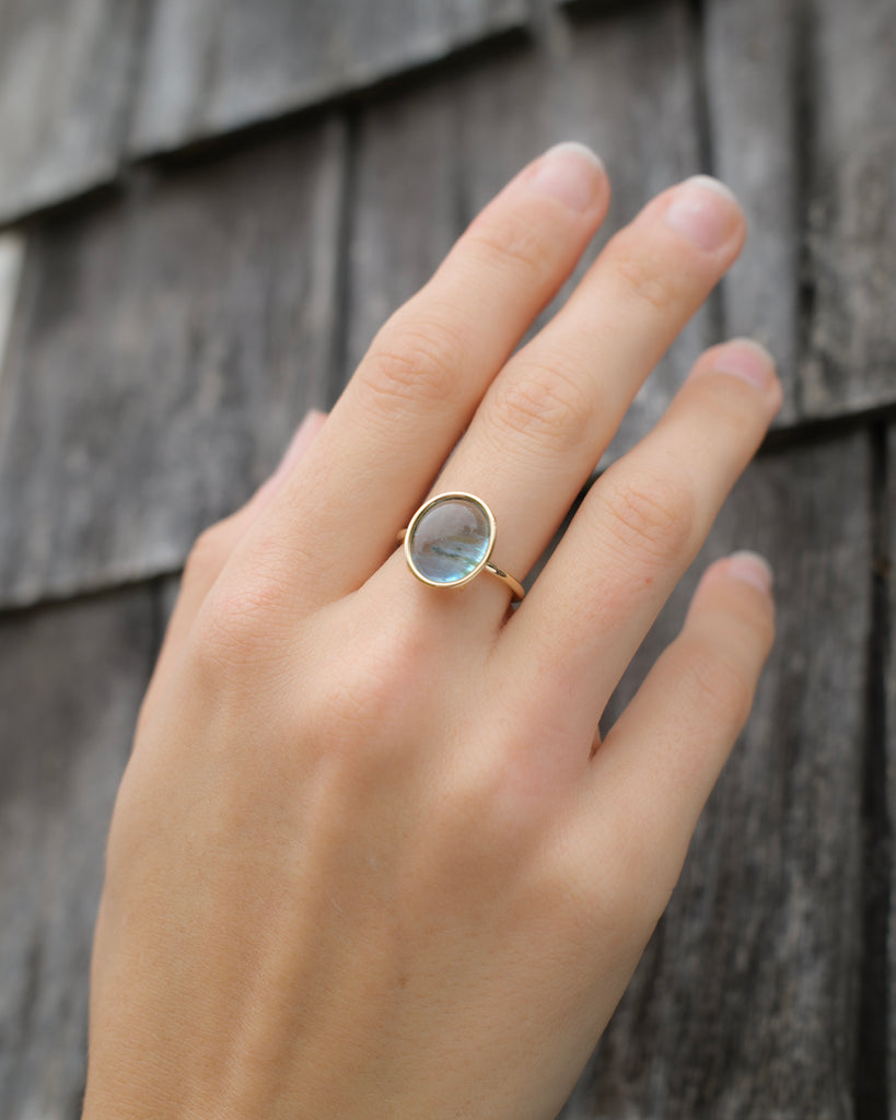 14k Indigo Floating Ring