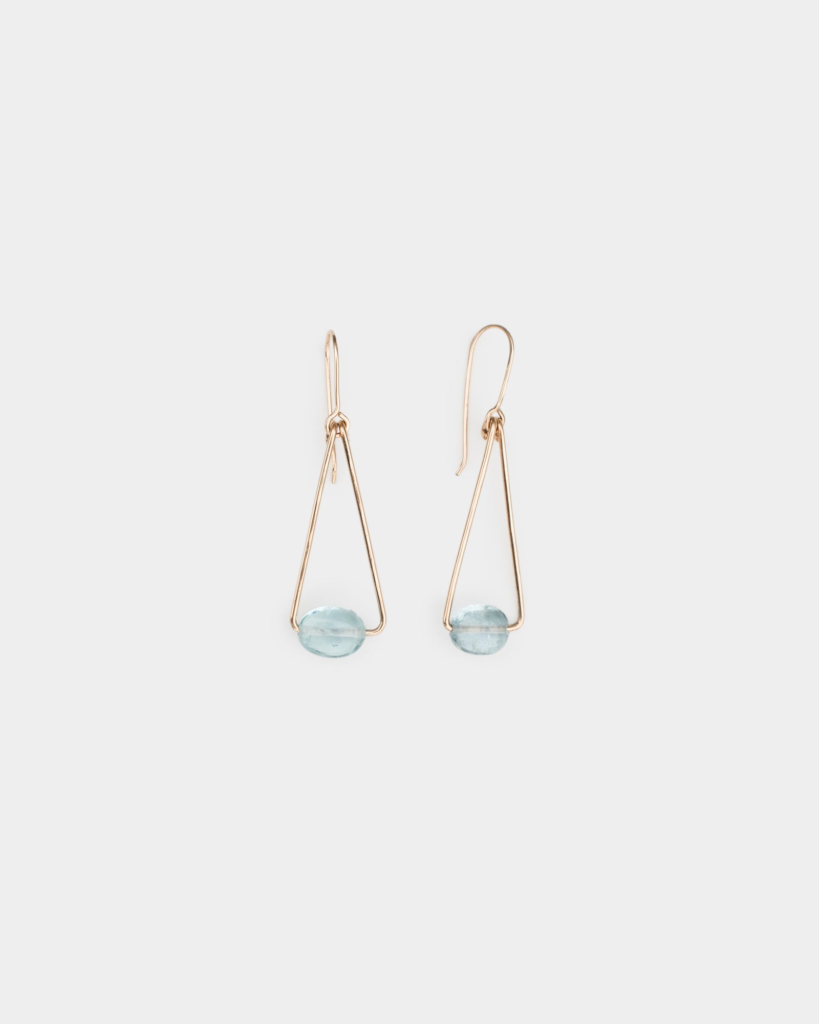 Petite Aquamarine Pendulum Earrings
