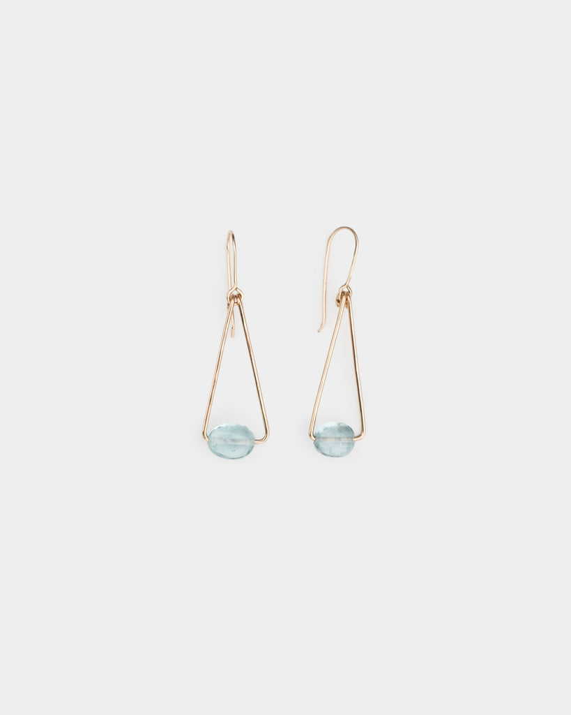 Petite Aquamarine Pendulum Earrings