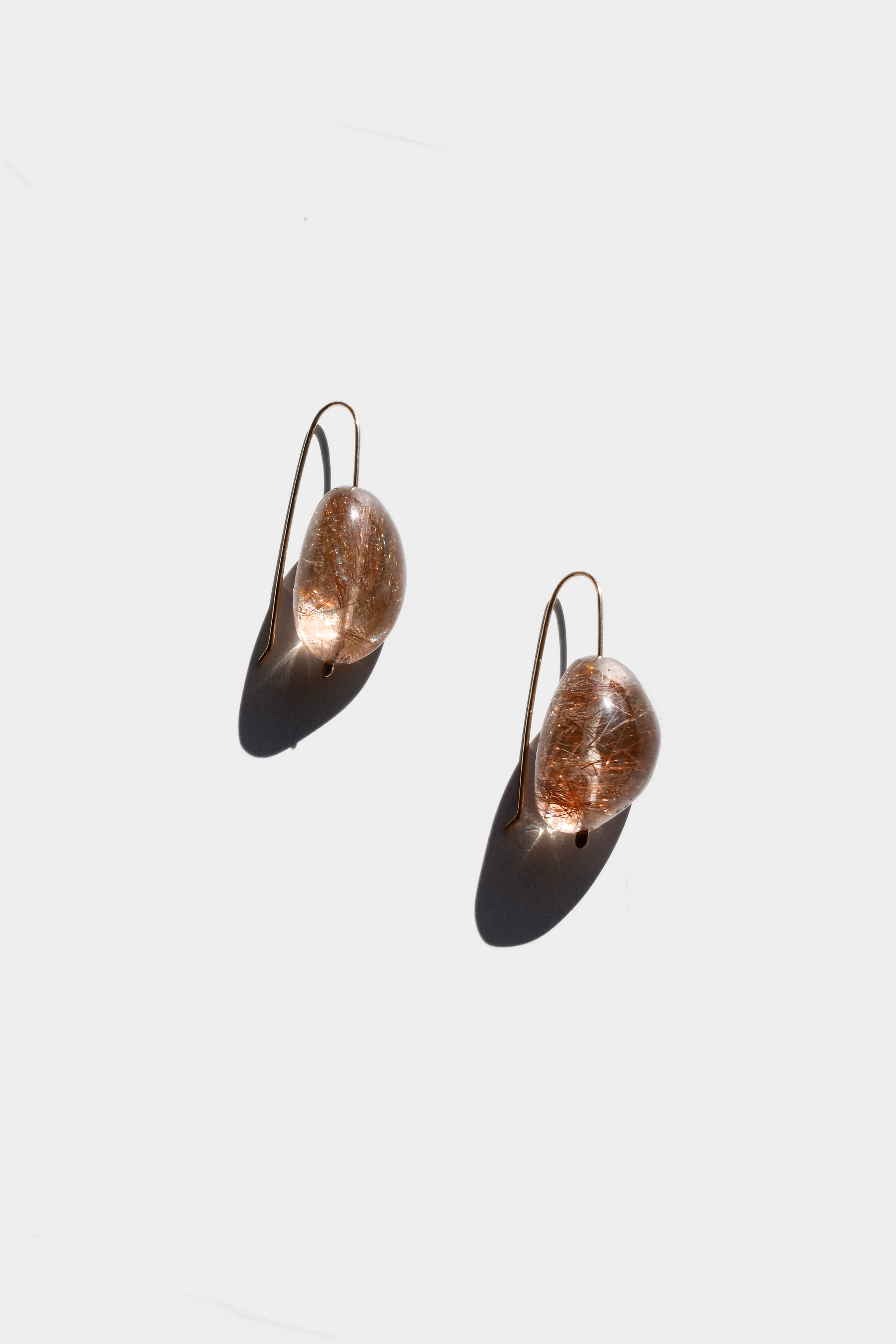 Rutilated Quartz Drop Earrings