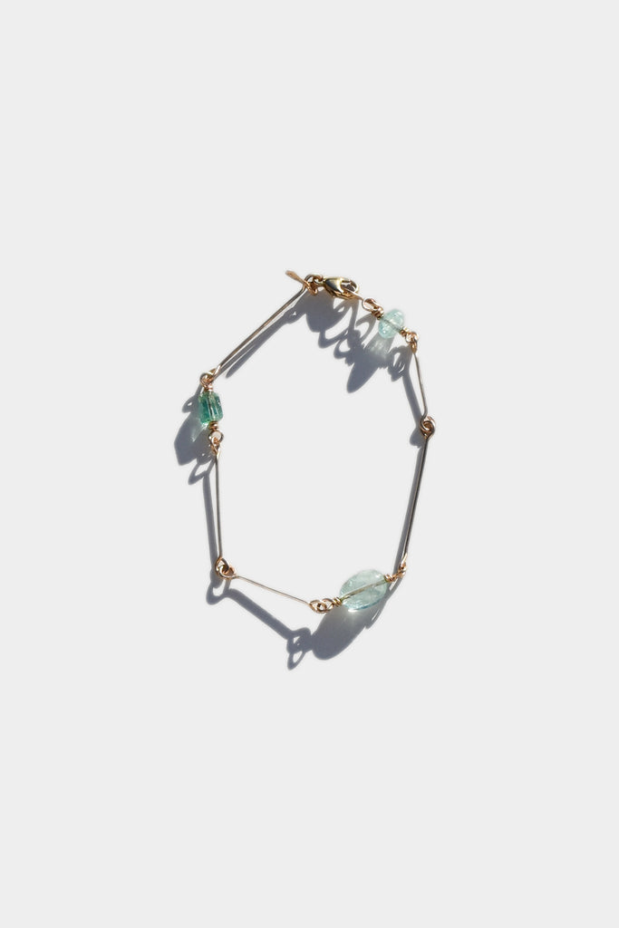 14k Softened Tones Bone Chain Bracelet