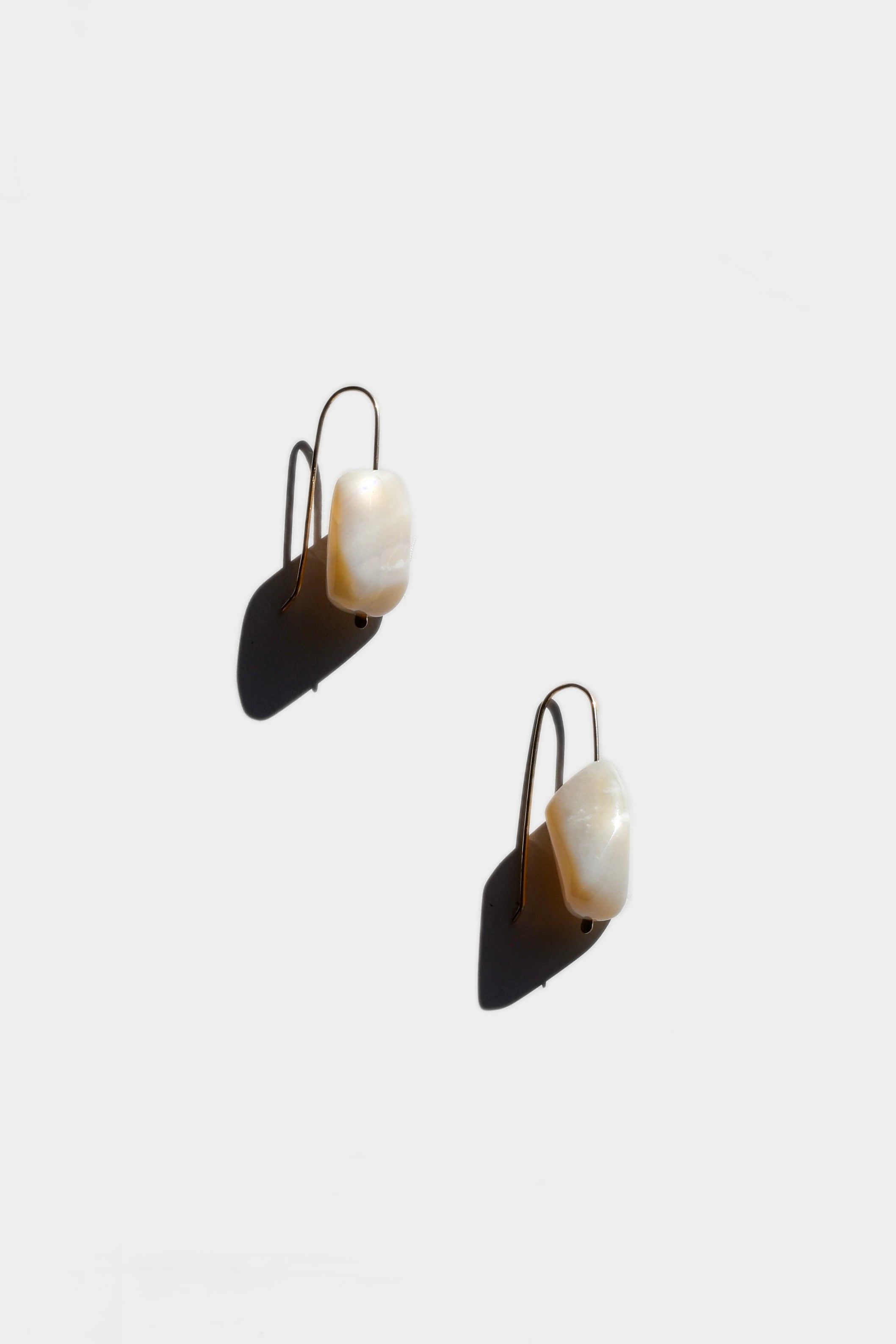 White Opal Drop Earrings
