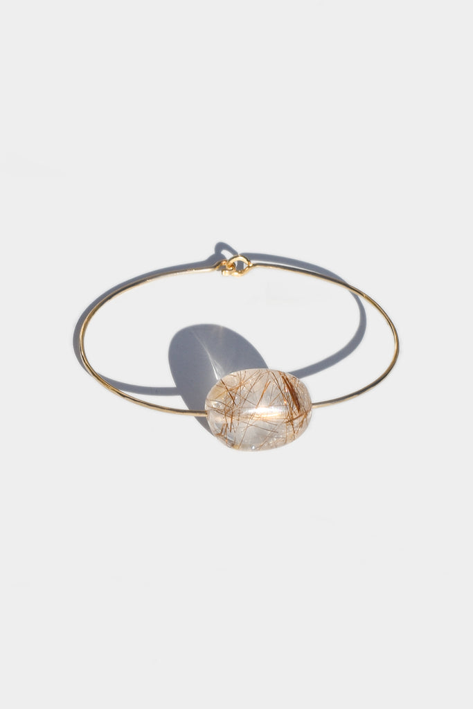 Rutilated Quartz Cuff Bracelet