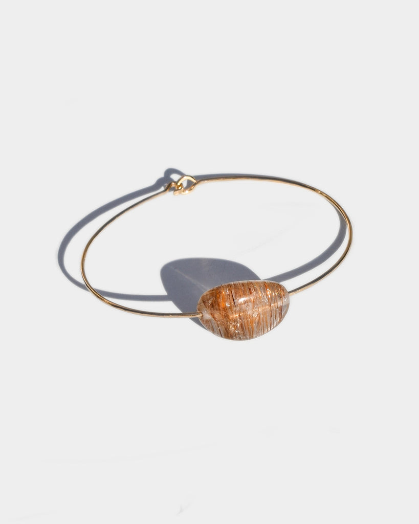 Rutilated Quartz Cuff Bracelet