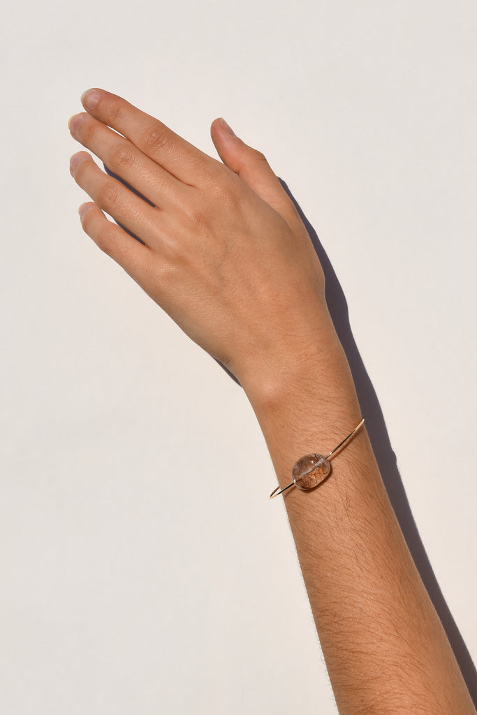 Rutilated Quartz Cuff Bracelet