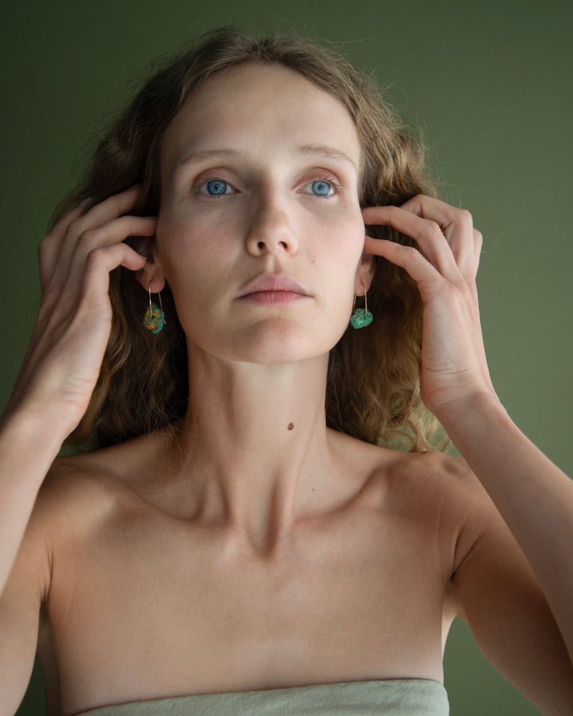 Green Talisman Earrings