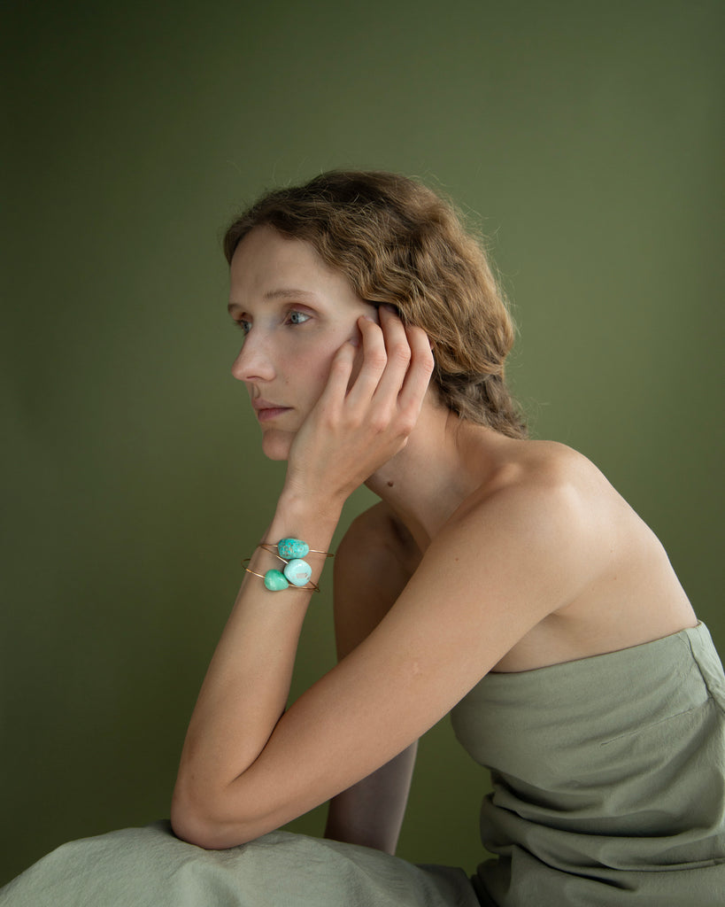 Green Opal Cuff Bracelet