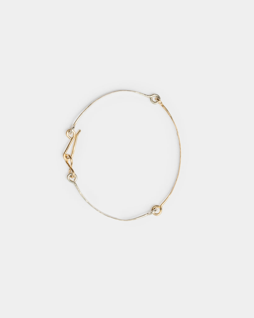 14k & Sterling Rudimentary Cuff